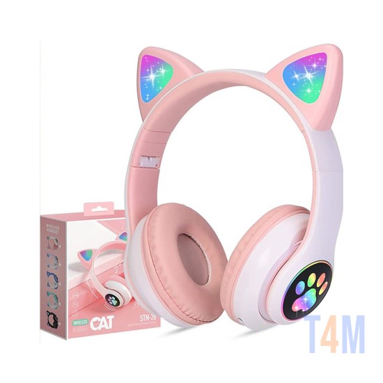 Moxom RGB Cat Wireless Headphones STN-28 Pink
